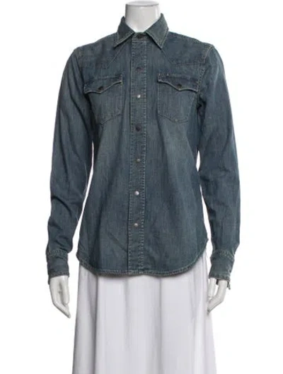 Pre-owned Polo Ralph Lauren Denim Jacket In Blue