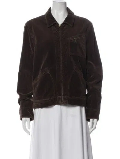 Pre-owned Polo Ralph Lauren Denim Jacket In Brown