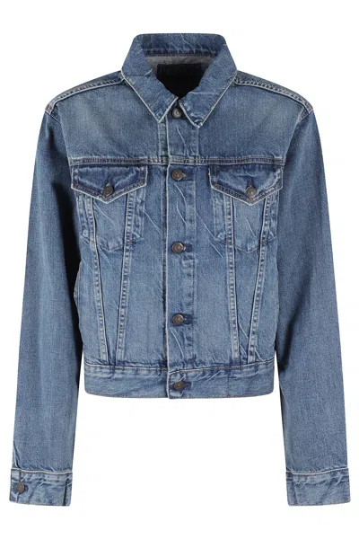 Polo Ralph Lauren Denim Jacket With Button Closure In Blue