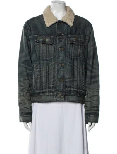 Pre-owned Polo Ralph Lauren Denim Jacket In Green
