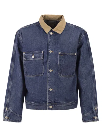 Polo Ralph Lauren Denim Jacket With Contrast Collar In Blue