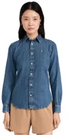 Polo Ralph Lauren Denim Long Sleeve Button Down Merced Wash In Merced Wash