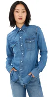 Polo Ralph Lauren Denim Long Sleeve Buttondown Canaria Wash In Canaria Wash