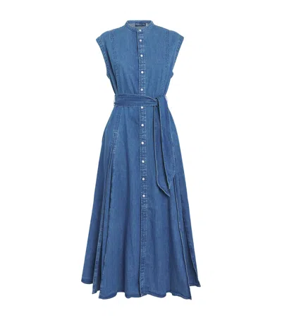 POLO RALPH LAUREN DENIM MIDI DRESS