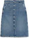Polo Ralph Lauren Denim A-line Midi Skirt In Blau