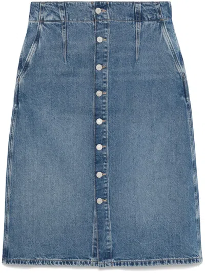 POLO RALPH LAUREN DENIM MIDI SKIRT