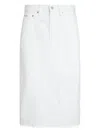 Polo Ralph Lauren Denim Midi-skirt In White