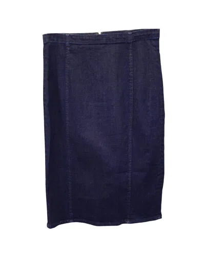 Polo Ralph Lauren Denim Pencil Skirt In Blue Cotton
