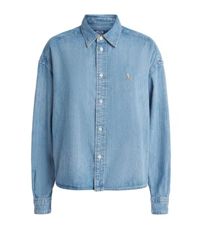 Polo Ralph Lauren Denim Polo Pony Shirt In Blue