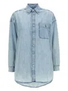 Polo Ralph Lauren Denim Shirt With Long Sleeves And Chest Pocket In Blue