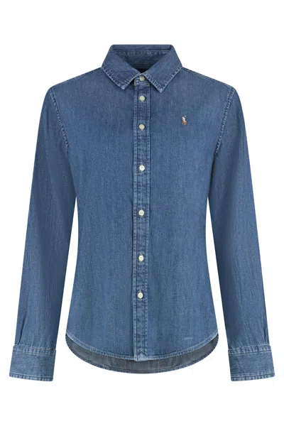 Polo Ralph Lauren Denim Shirt In Blue