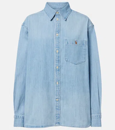Polo Ralph Lauren Chest-pocket Denim Shirt In Blue