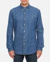 Polo Ralph Lauren Denim Sport Shirt In Blue