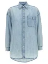 Polo Ralph Lauren Denim Shirt With Long Sleeves And Chest Pocket In Light Blue