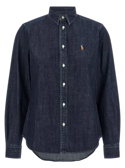 Polo Ralph Lauren Denim Shirt In Navy