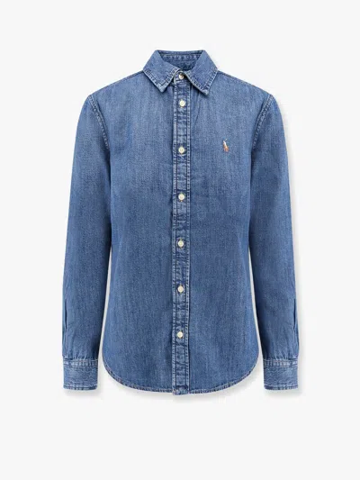 POLO RALPH LAUREN DENIM SHIRT WITH LOGO EMBROIDERY