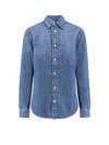 Polo Ralph Lauren Denim Shirt With Logo Embroidery In Blue