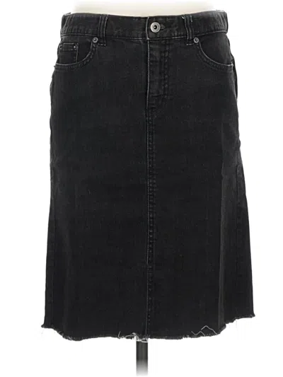 Pre-owned Polo Ralph Lauren Denim Skirt In Black