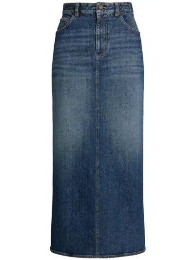 Polo Ralph Lauren Denim Skirt In Blue