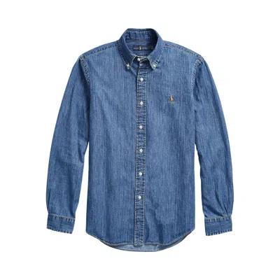 Pre-owned Polo Ralph Lauren Denim Sport Shirt 'blue' | Men's Size Xxl