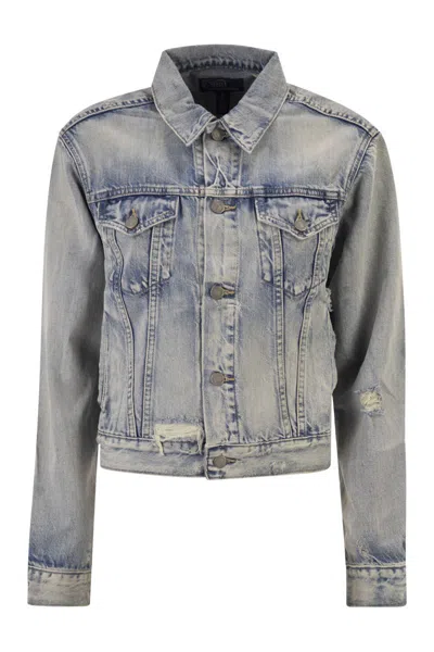 Polo Ralph Lauren Jacob Cohen Denim Trucker Jacket In White