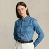 Polo Ralph Lauren Denim Western Shirt In Blue