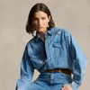 Polo Ralph Lauren Denim Western Shirt In Blue