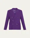 Polo Ralph Lauren Desmond Wool-silk Jacket In Purple