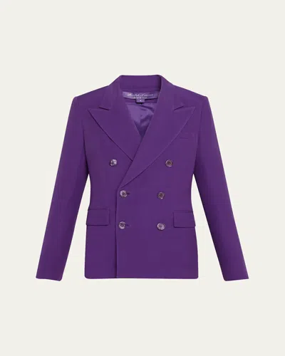 Polo Ralph Lauren Desmond Wool-silk Jacket In Purple
