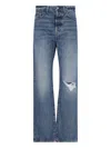 Polo Ralph Lauren Straight Leg Trousers Distressed Detail In Blue