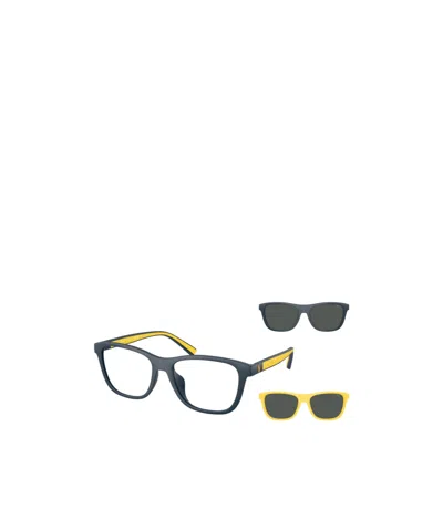 Polo Ralph Lauren Detachable Clip-on Sunglasses In Black