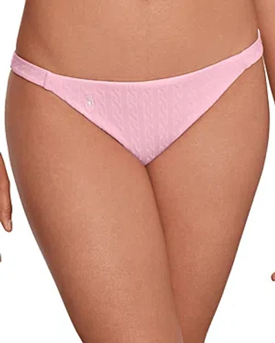Polo Ralph Lauren Devin Side Tab Hipster Bikini Bottom In Flamingo
