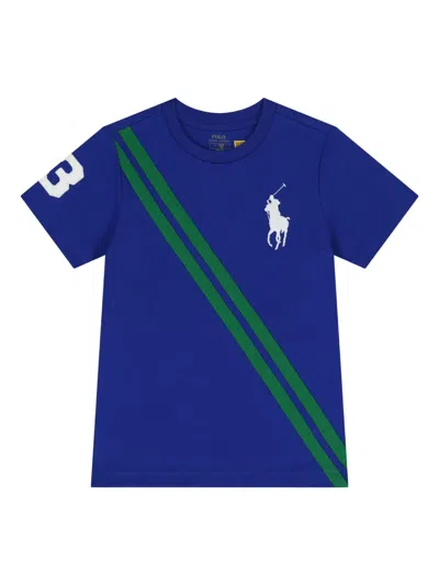 POLO RALPH LAUREN DIAGONAL-STRIPE LOGO T-SHIRT