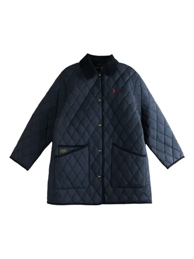 Polo Ralph Lauren Diamond-quilted Coat In Blue