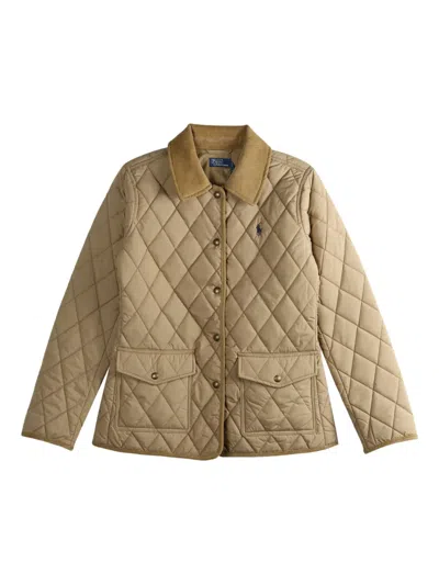 Polo Ralph Lauren Quilted Jacket In Brown