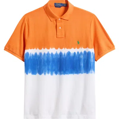 Polo Ralph Lauren Dip Dye Cotton Piqué Polo In Deckwash White Multi