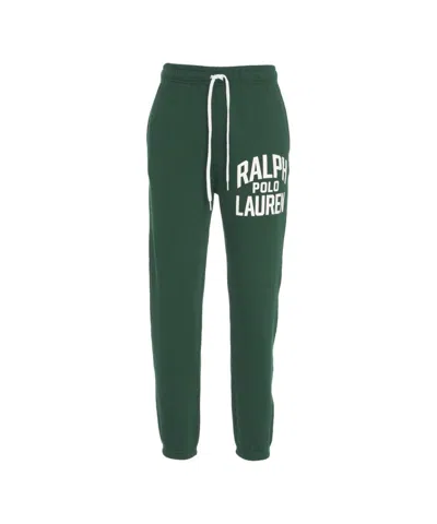Polo Ralph Lauren Distinctive Logo Print Joggers In Green