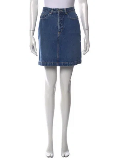 Pre-owned Polo Ralph Lauren Distressed Accents Mini Skirt In Brown