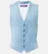 Polo Ralph Lauren Presling Cotton Denim Vest In Blue