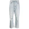 Polo Ralph Lauren Distressed-effect Cropped Jeans In Purple