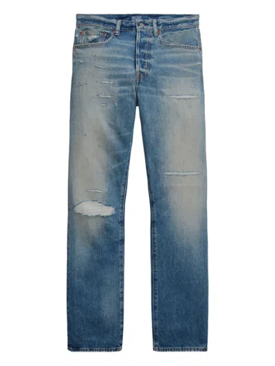 Polo Ralph Lauren Distressed Jeans In Blue