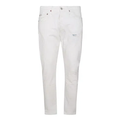 Polo Ralph Lauren Distressed Slim Fit Jeans In White