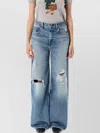Polo Ralph Lauren Distressed Straight Denim Five Pockets In Blue