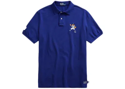 Pre-owned Polo Ralph Lauren Dodgers Bear Polo Shirt (mens) In Baseball Royal