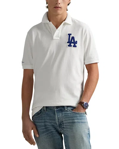 Polo Ralph Lauren Dodgers Polo Shirt In Deck Wash White