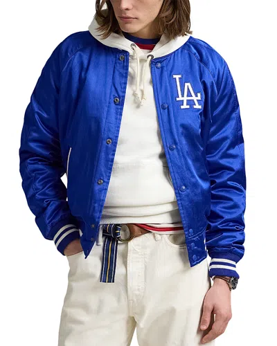Polo Ralph Lauren Dodgers Satin Jacket In Rugby Royal