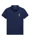 Polo Ralph Lauren Dog-embroidered Polo Shirt In Blue