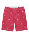 Polo Ralph Lauren Dog-embroidered Stretch Corduroy Short In Red