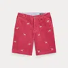 Polo Ralph Lauren Dog-embroidered Stretch Corduroy Short In Nantucket Red