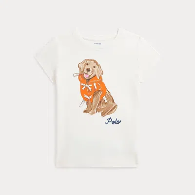 Polo Ralph Lauren Kids' Dog-print Cotton Jersey Tee In Nevis